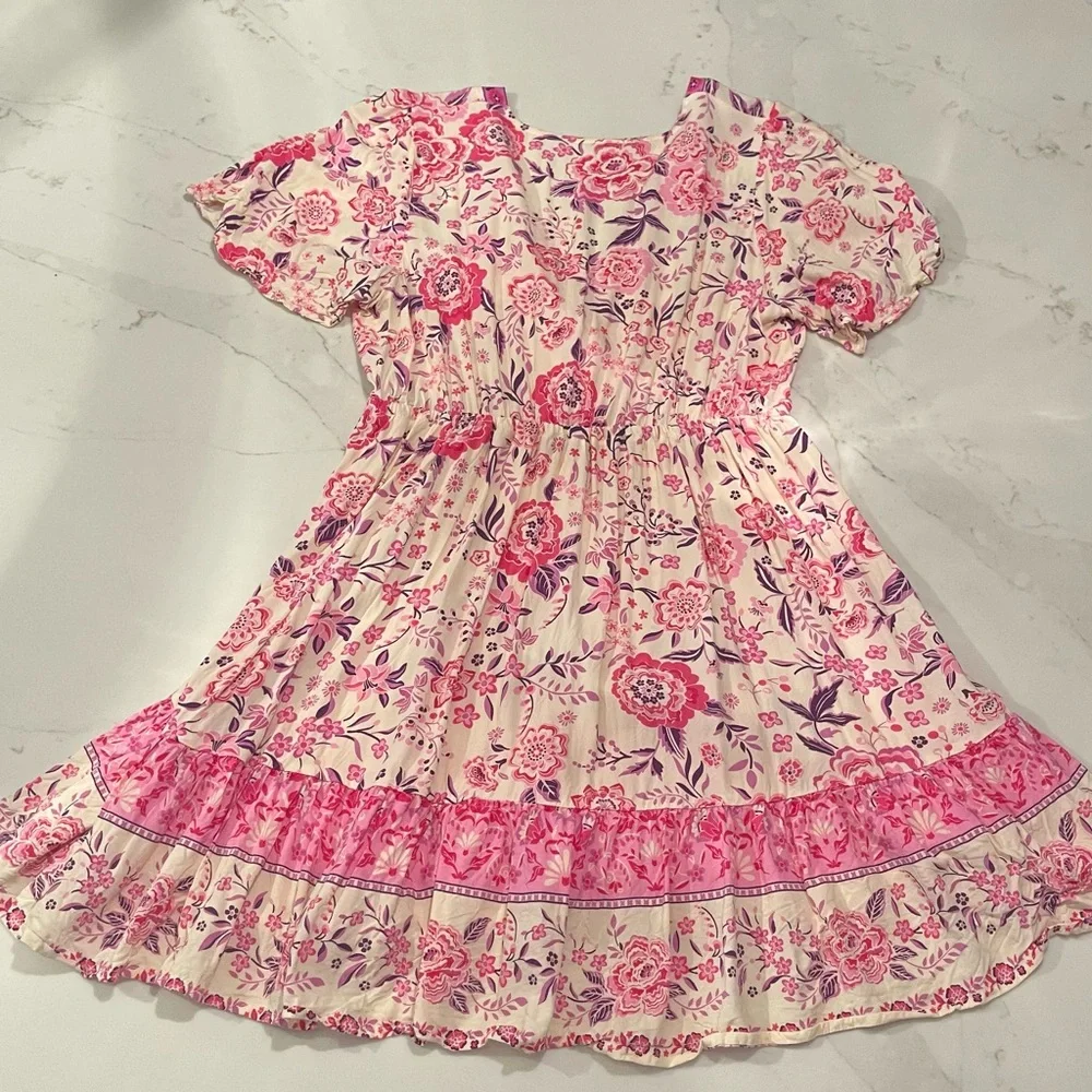 🎉HOST PICK🎉 SHEIN pink floral print mini dress - Picture 11 of 13